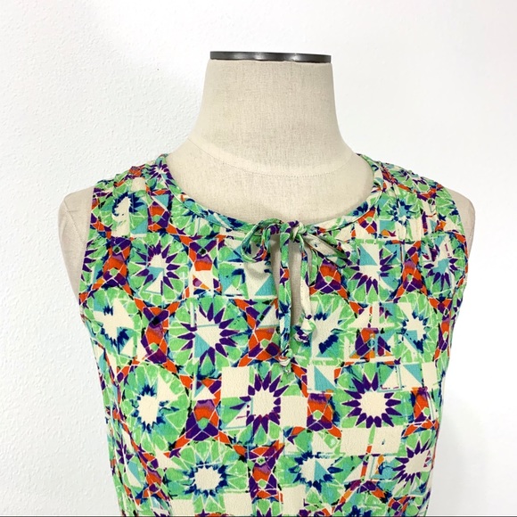 CAbi- Green Kaleidoscope Top Size XS #316 - Picture 2 of 6